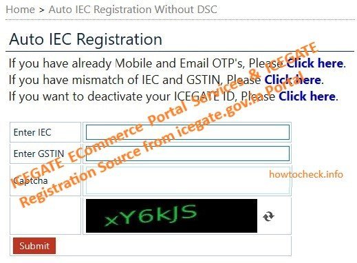 ICEGATE ECommerce Portal Services & ICEGATE Registration Source from icegate.gov.in Portal