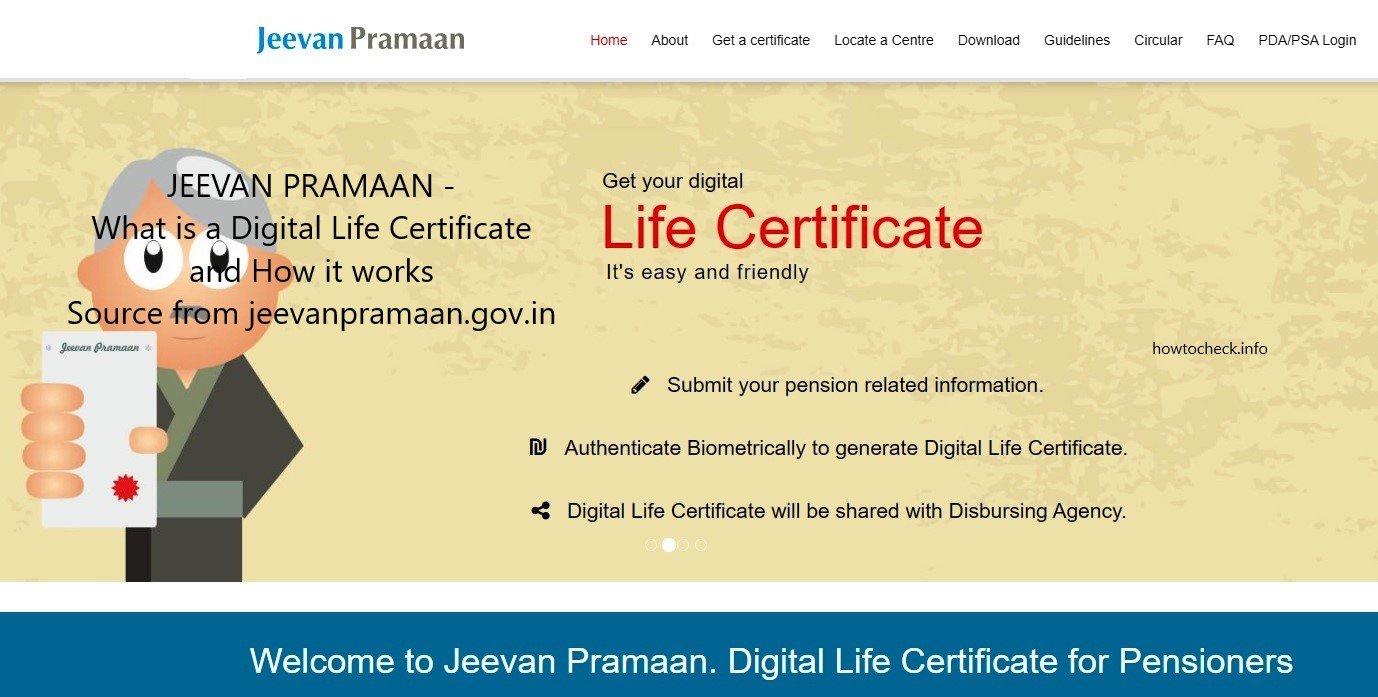 jeevan pramaan - to know digital life certificate and how it works source from jeevanpramaan.gov.in