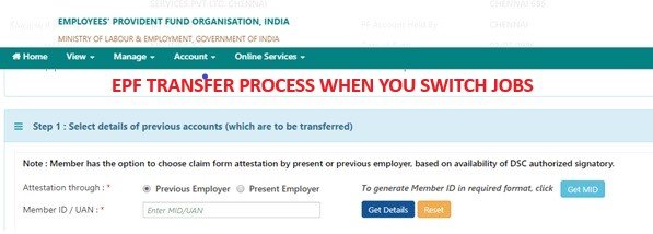 EPF TRANSFER PROCESS WHEN YOU SWITCH JOBS
